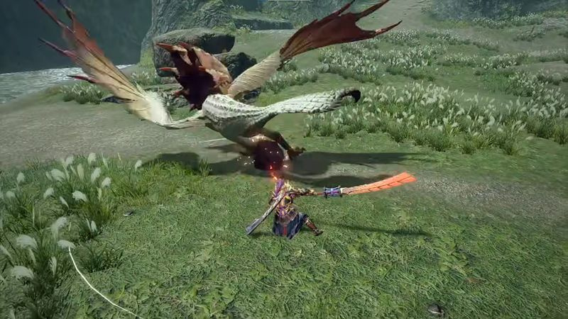 Combo di Monster Hunter Rise con spada lunga
