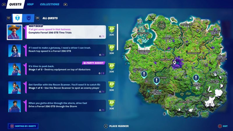 Fortnite Week 7 -tehtävät, kausi 7