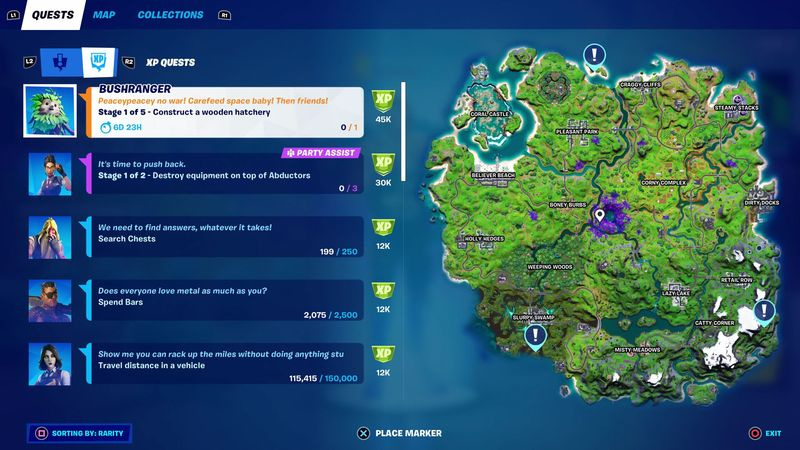 Fortnite Week 7 -tehtävät, kausi 7
