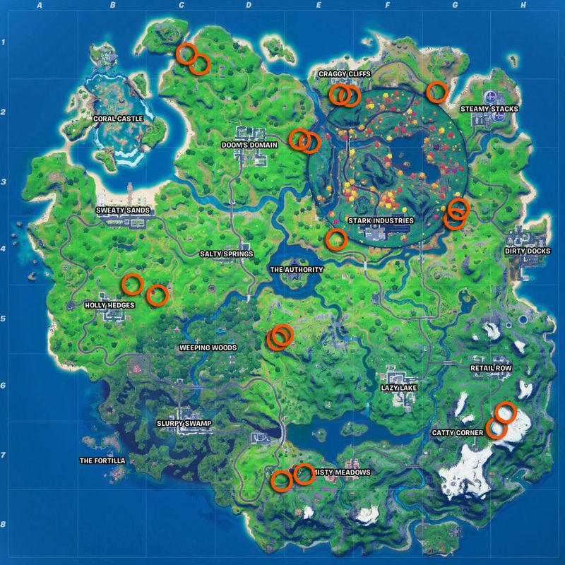 Fortnite Rift platskarta Kapitel 2 Säsong 4