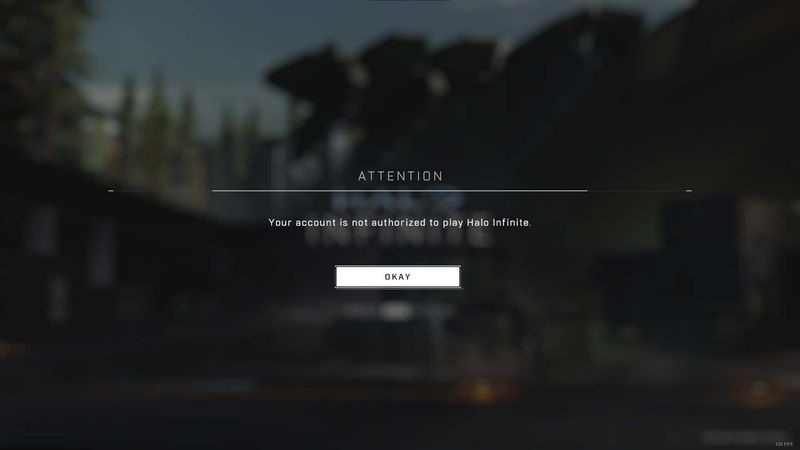 halo infinite testilennon virheviestitiliä ei ole valtuutettu