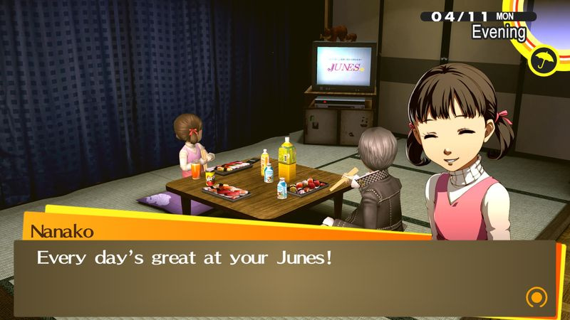 Persona 4 Golden heeft ook Nanako, wat een groot pluspunt is.