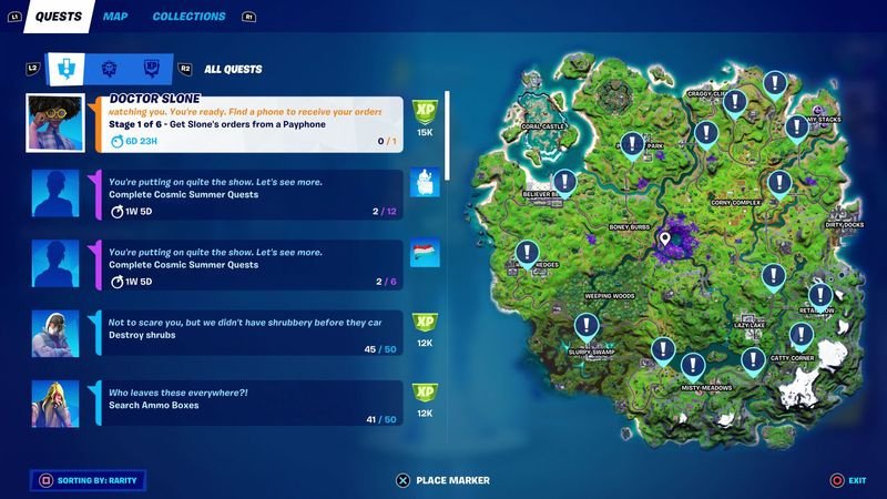 Fortnite Week 3 -tehtävät, kausi 7