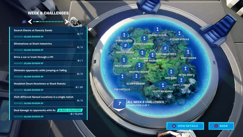 Fortnite Week 8 Challenges Säsong 4