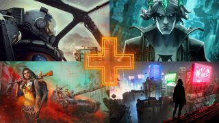 Nieuwe pc-games - een screenshot van Starfield, Ruined King, Ghostwire: Tokyo en Far Cry 6 met de klok mee