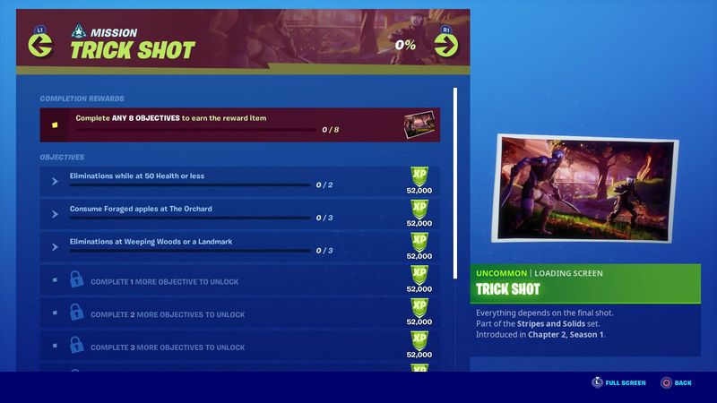 Fortnite Trick Shot-utmaningar