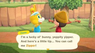 animal crossing new horizons zipper t bunny