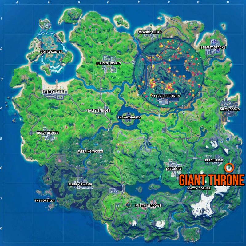 Fortnite Giant Throne platskarta