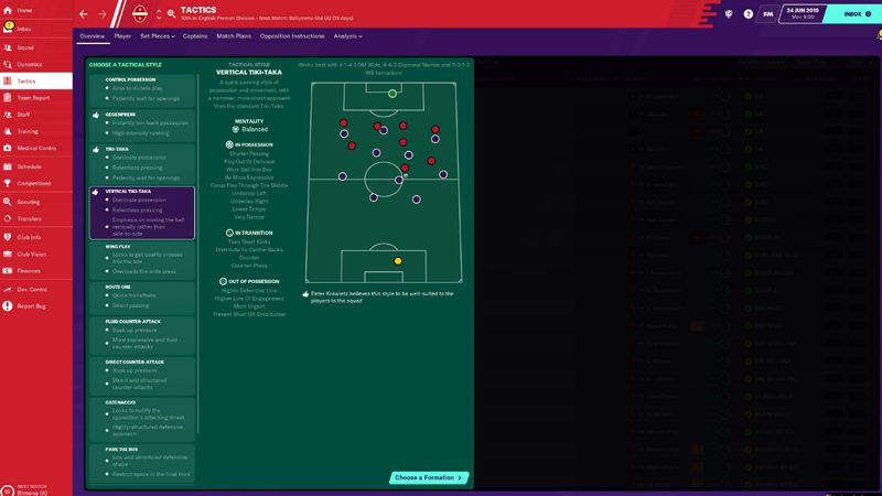 Football Manager 2020-tactieken