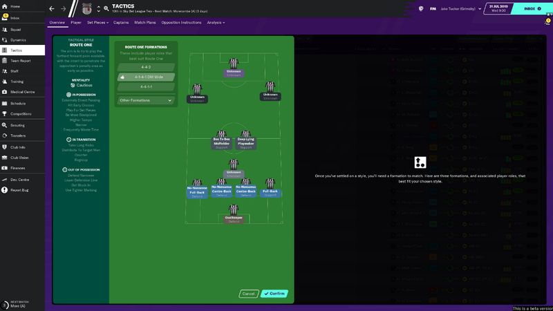 Football Manager 2020-tactieken