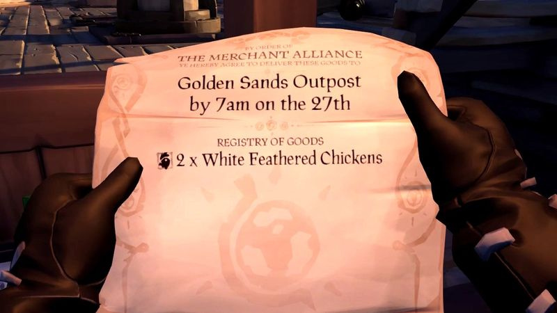 Ein Versandmanifest der Handelsallianz von Sea of Thieves.