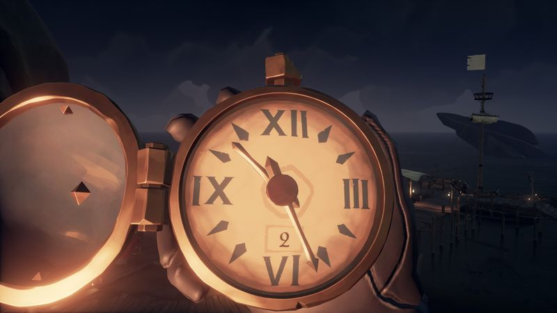 Eine Taschenuhr der Merchant Alliance von Sea of Thieves.