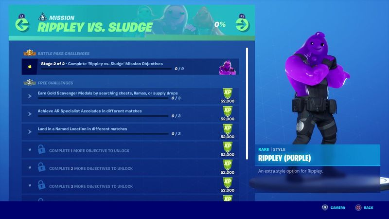 Fortnite Rippley vs Sludge Challenges