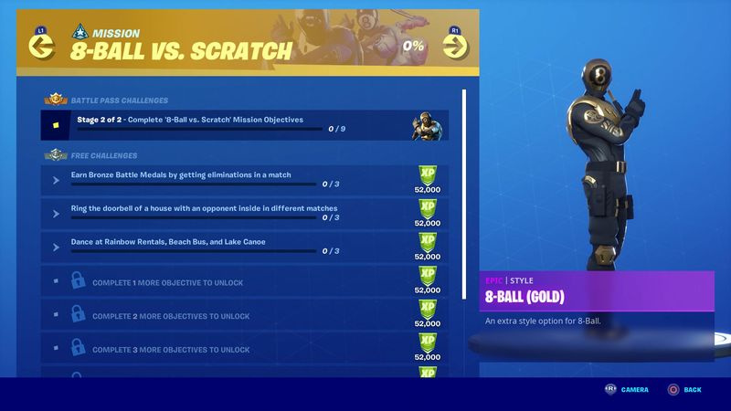 Fortnite 8-Ball vs Scratch Challenges