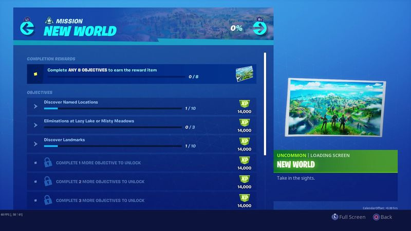 Fortnite New World udfordringer