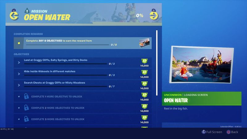 Fortnite Open Water udfordringer
