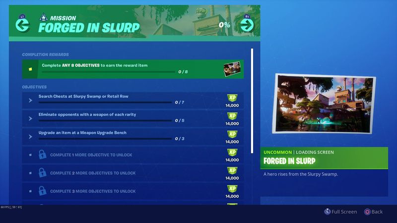 Fortnite Forged In Slurp udfordringer