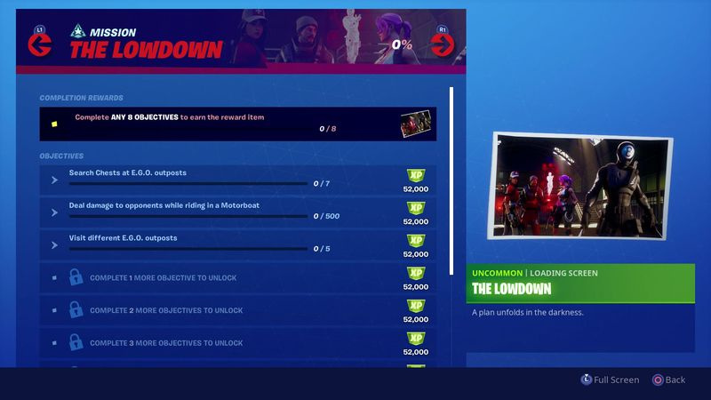 Fortnite The Lowdown udfordringer