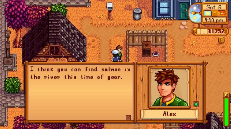 Stardew Valley Alex presenter