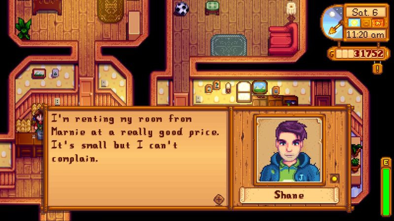 Stardew Valley Shane presenter