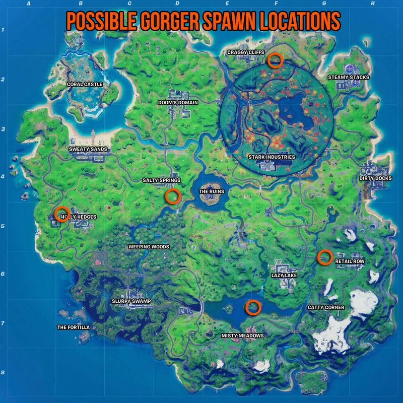 Fortnite Gatherers and Gorgers platskarta