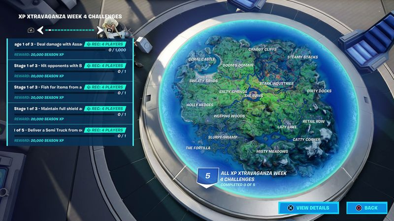 Fortnite XP Xtravaganza Week 4 -haasteet