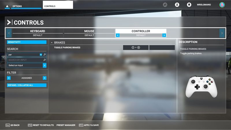 Nyckelguide för Microsoft Flight Simulator Num Del