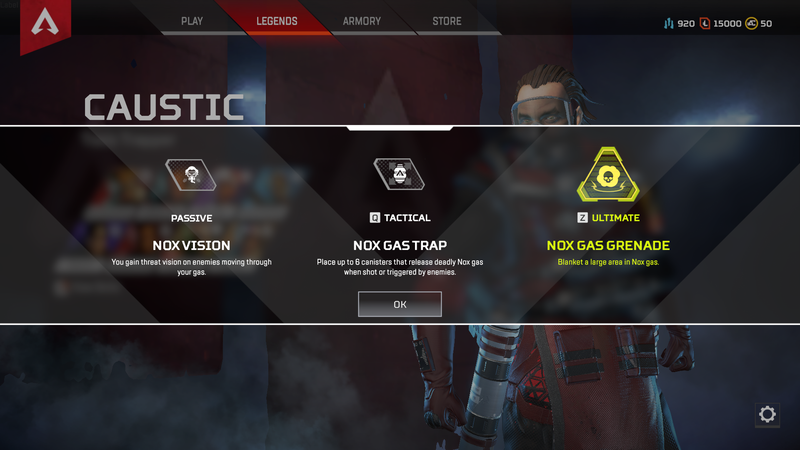 Apex Legends Caustic ultimata och förmågor