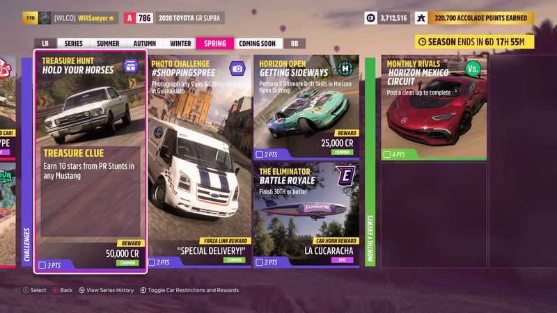 Forza Horizon 5 håller din hästs skattjaktsfestival spellistasida