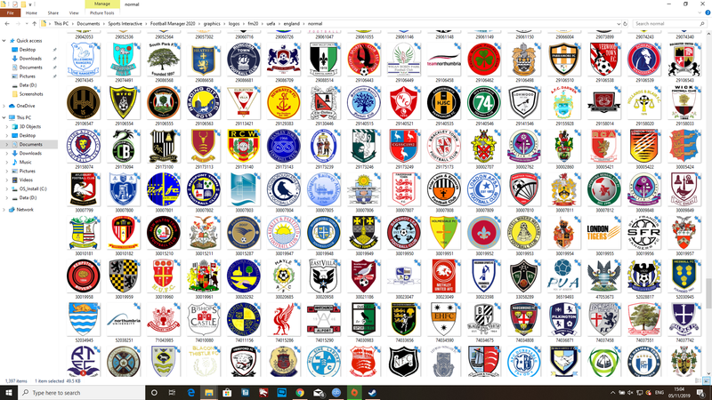 Football Manager 2020 logopakkaukset
