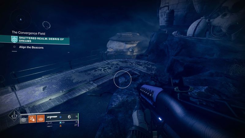 Destiny 2 knuste rige drømmerester gådefuldt mysterium forladt skibsværft balkon platform guide
