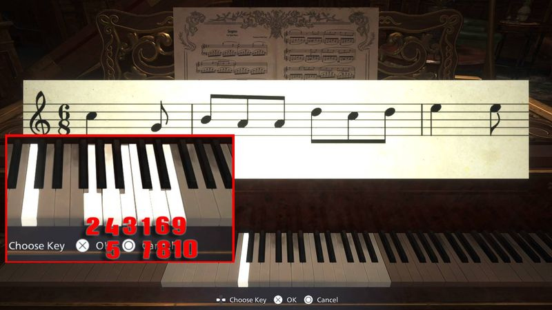 puzzle di pianoforte del villaggio malvagio residente