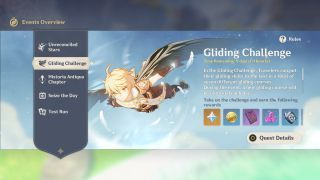 Genshin Impact Gliding Challenge