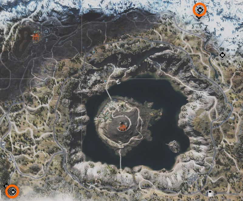 Days Gone Ambush -leirin sijainnit - Crater Lake