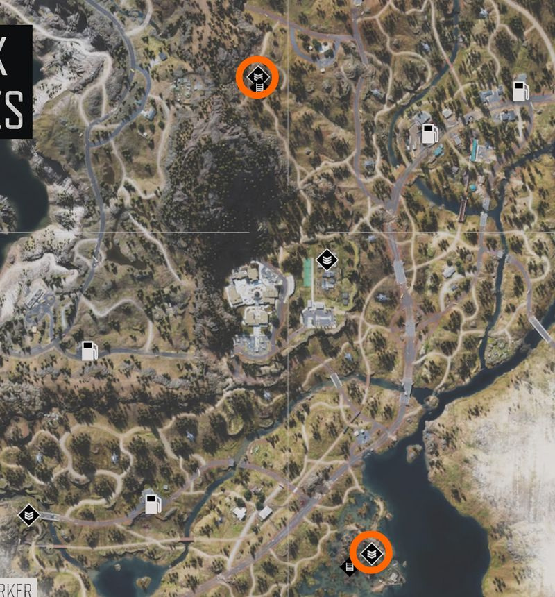 Days Gone Ambush -leirin sijainnit - Highway 97