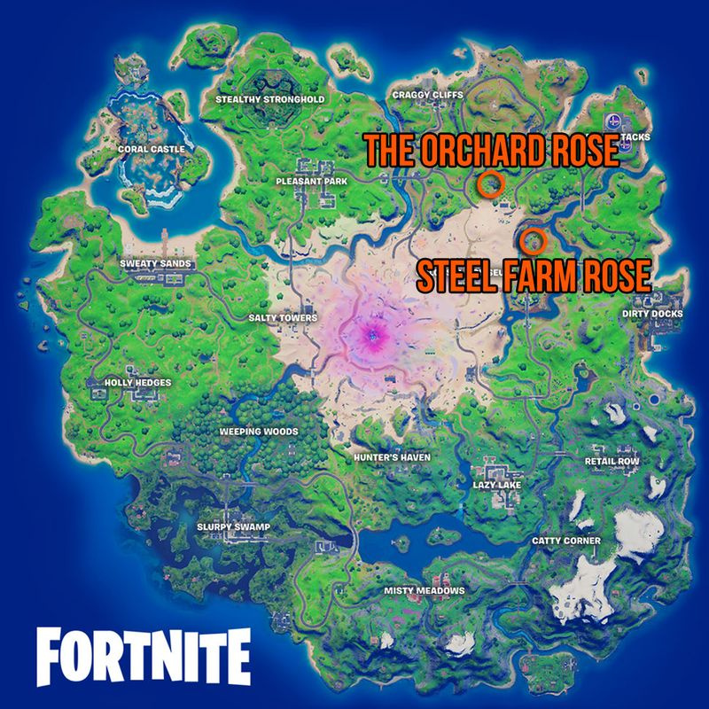 Fortnite Rose-Standortkarte