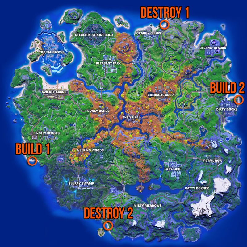 Fortnite Sandcastles platskarta