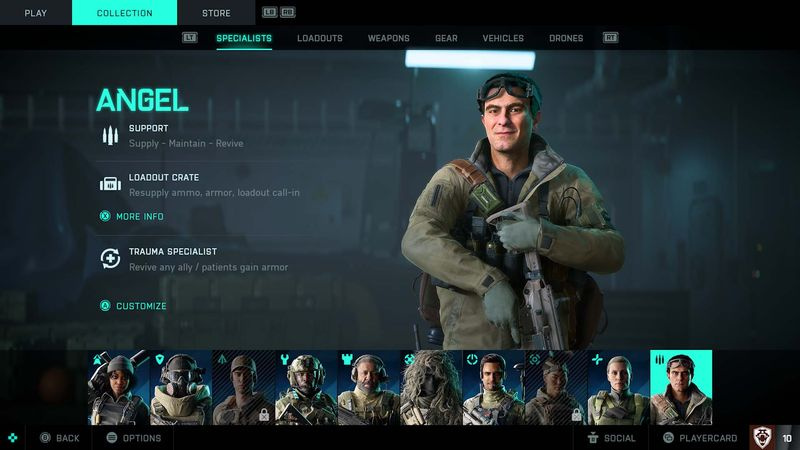 Il personaggio specialista del supporto di Battlefield 2042 Angel