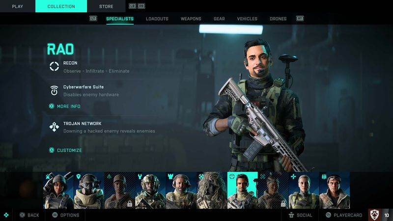 Rao, personaggio specialista in ricognizione di Battlefield 2042