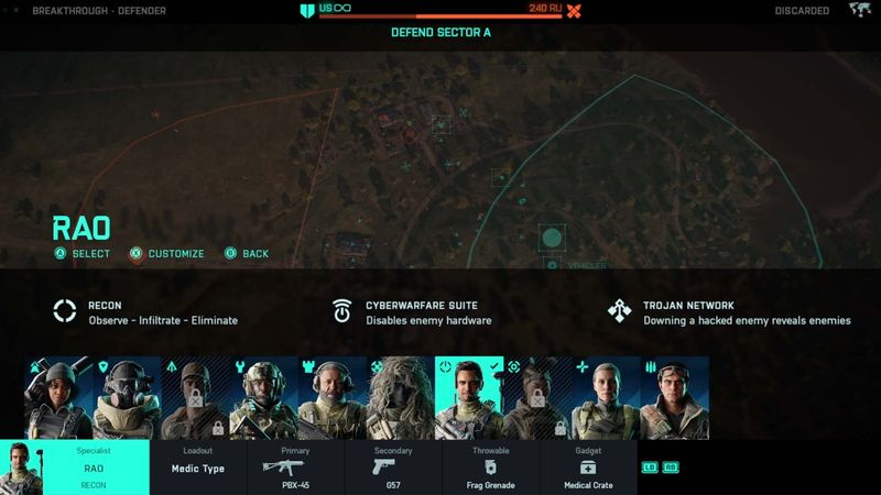 Battlefield 2042 nella schermata della mappa di distribuzione del gioco scegliendo l