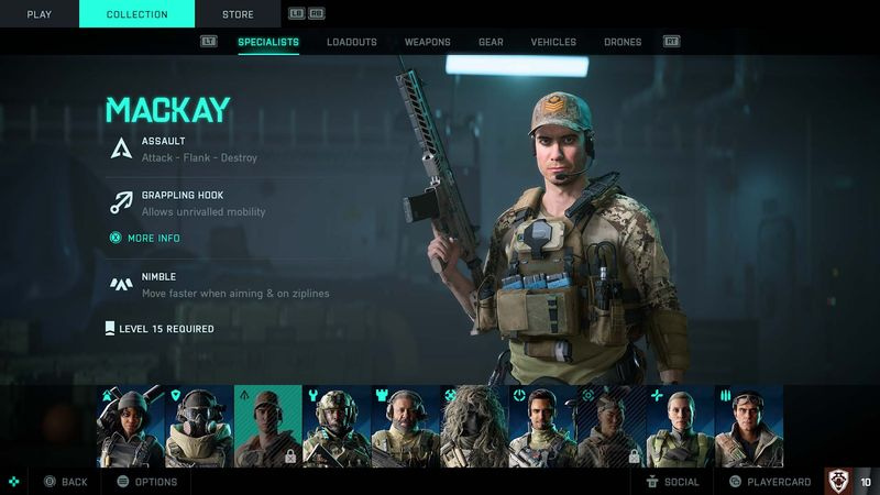 Battlefield 2042, specialista in assalti, personaggio Mackay