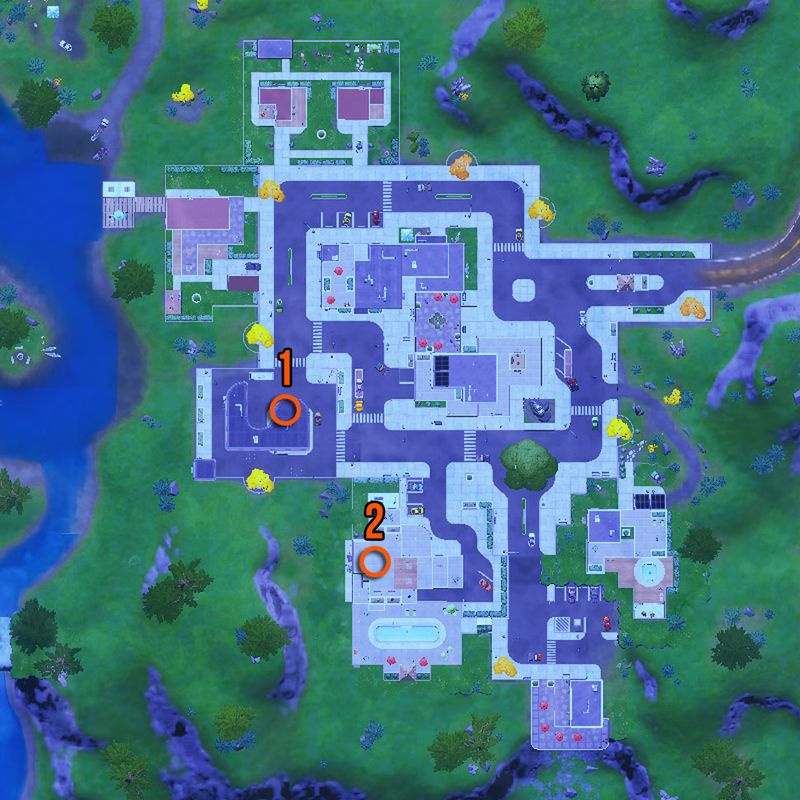 Fortnite-Literaturbeispiele Lazy Lake-Standortkarte