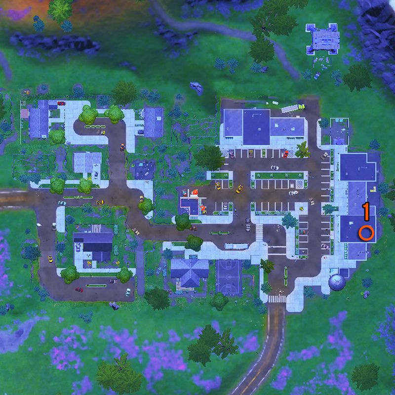 Karte der Standorte der Fortnite-Literaturbeispiele für Einzelhandelsreihen
