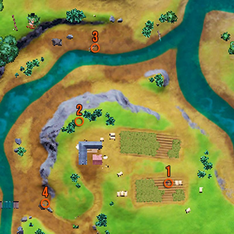 Fortnite Farm Clues placeringskort