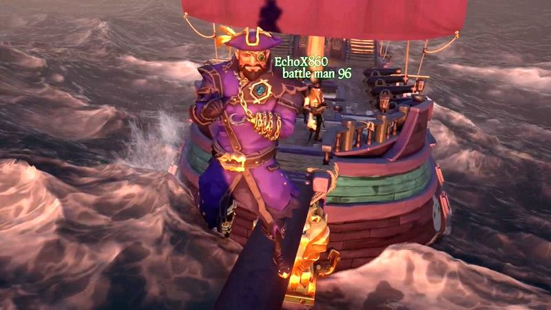 Täysin puettu Pirate Legend elokuvassa Sea of ​​Thieves.