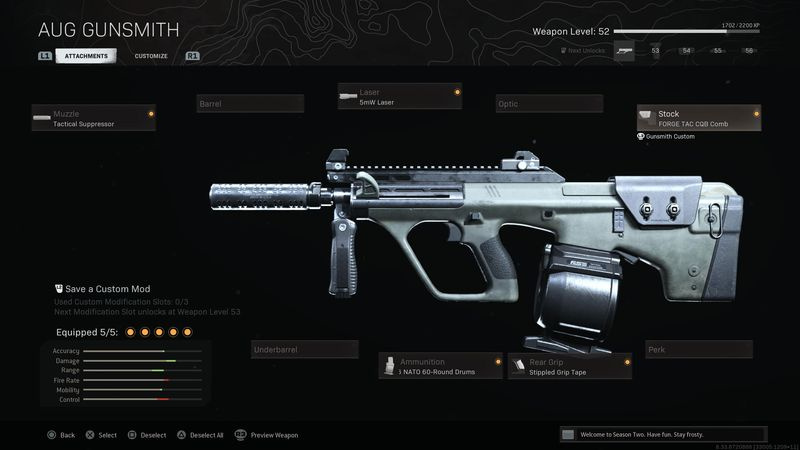 Parhaat Warzone AUG -lataukset