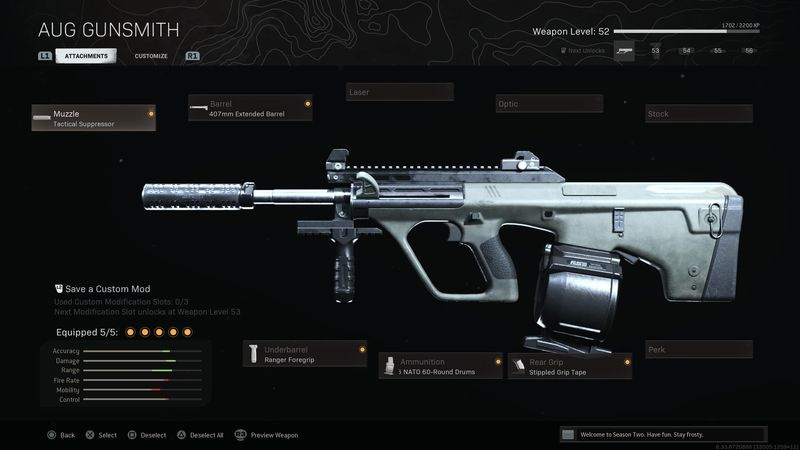 Parhaat Warzone AUG -lataukset