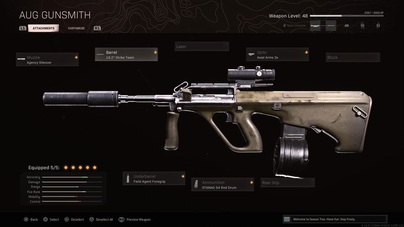 Parhaat Warzone AUG -lataukset