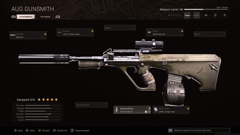 Parhaat Warzone AUG -lataukset
