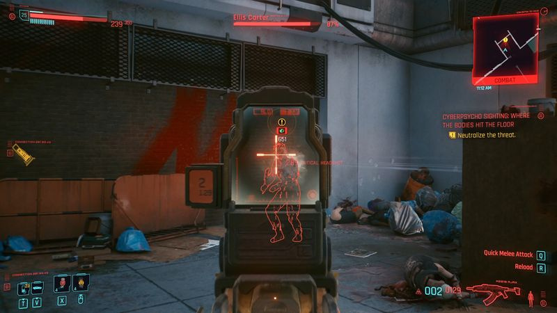 Cyberpunk 2077 Cyberpsycho Sighting: Missä ruumiit osuvat lattiaan